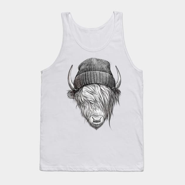 Highland cattle Tank Top by NikKor